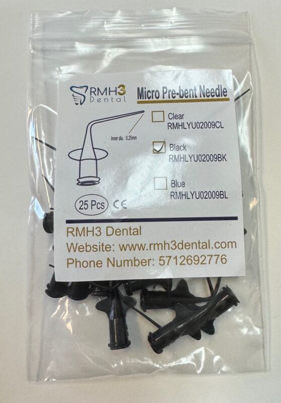 Dental Endo Applicator tips for root canal irrigation 25pc Multi Color Variation