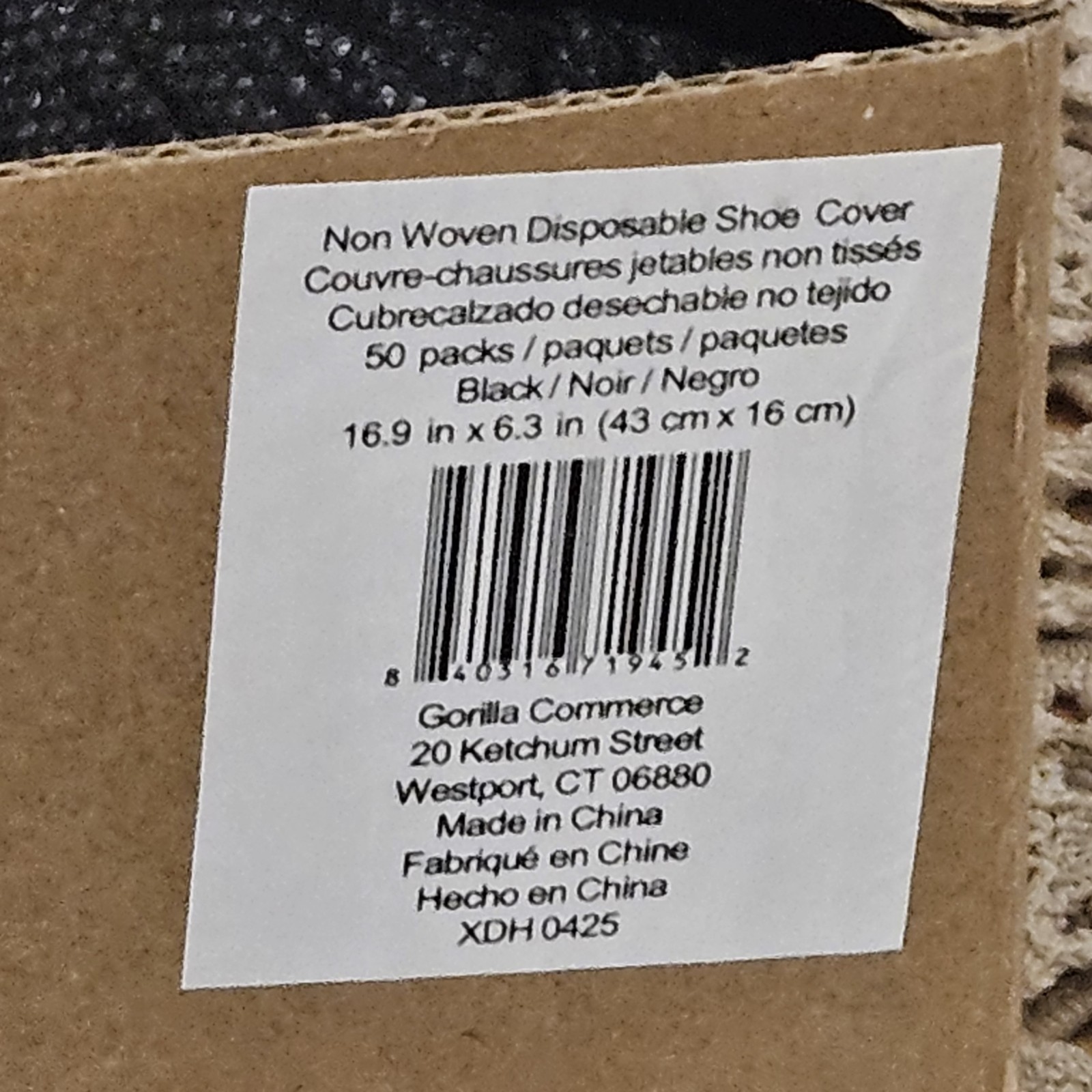 Gorilla Guard 50 Count Disposable Shoe Covers BLACK BRAND NEW