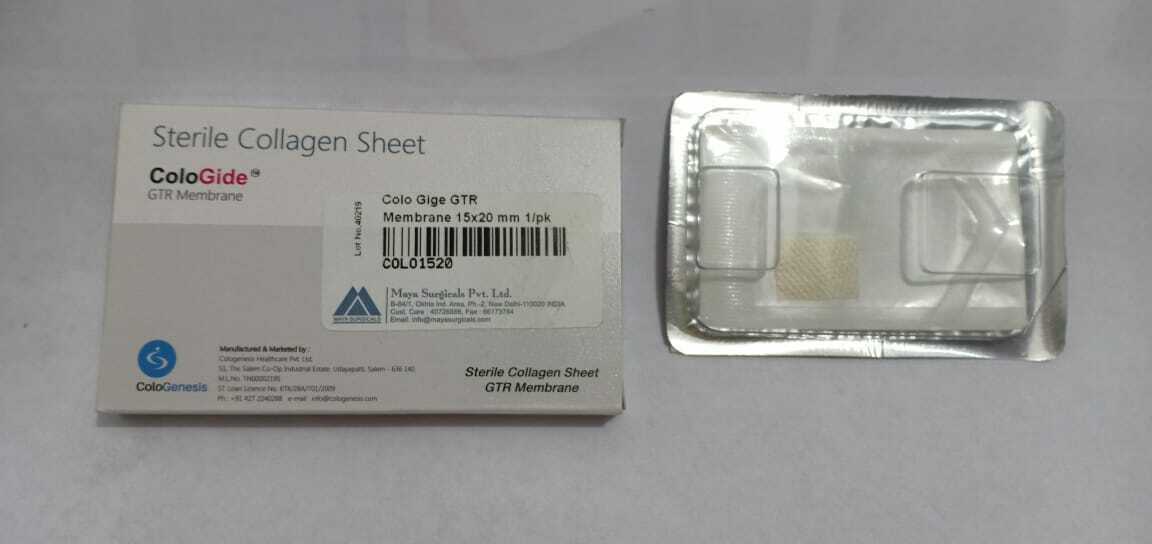 3 Pack of New Colo Gide Sterile Collagen Sheet GTR Membrane 15x20mm (Fast Ship)