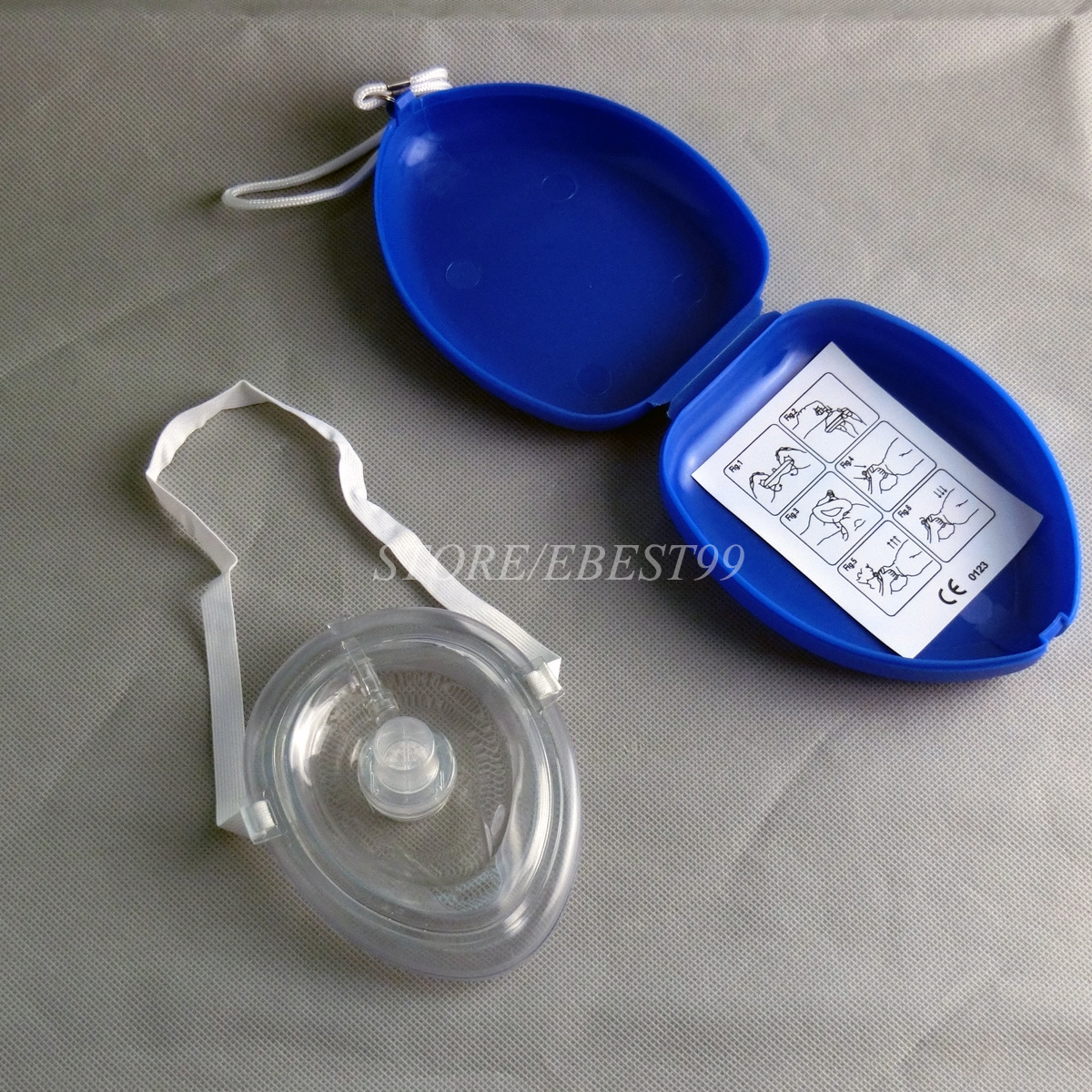 1 pcs Pocket CPR face shield AED First Aid Traning One Way Valve cpr kit
