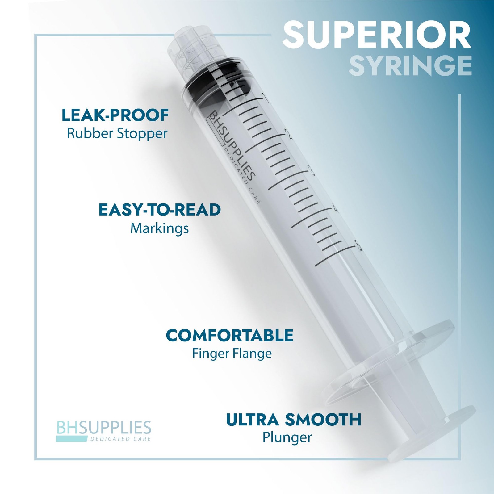 BH Supplies 30ml Luer Lock Tip Syringes (No Needle) – 50 Count (Pack of 1)