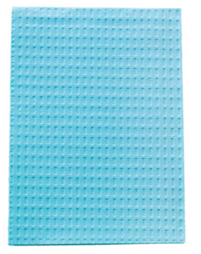 Tidi 917463 Dental Patient Bibs 2+1 Ply Paper Poly 13″ X 18″ Blue 500/Cs