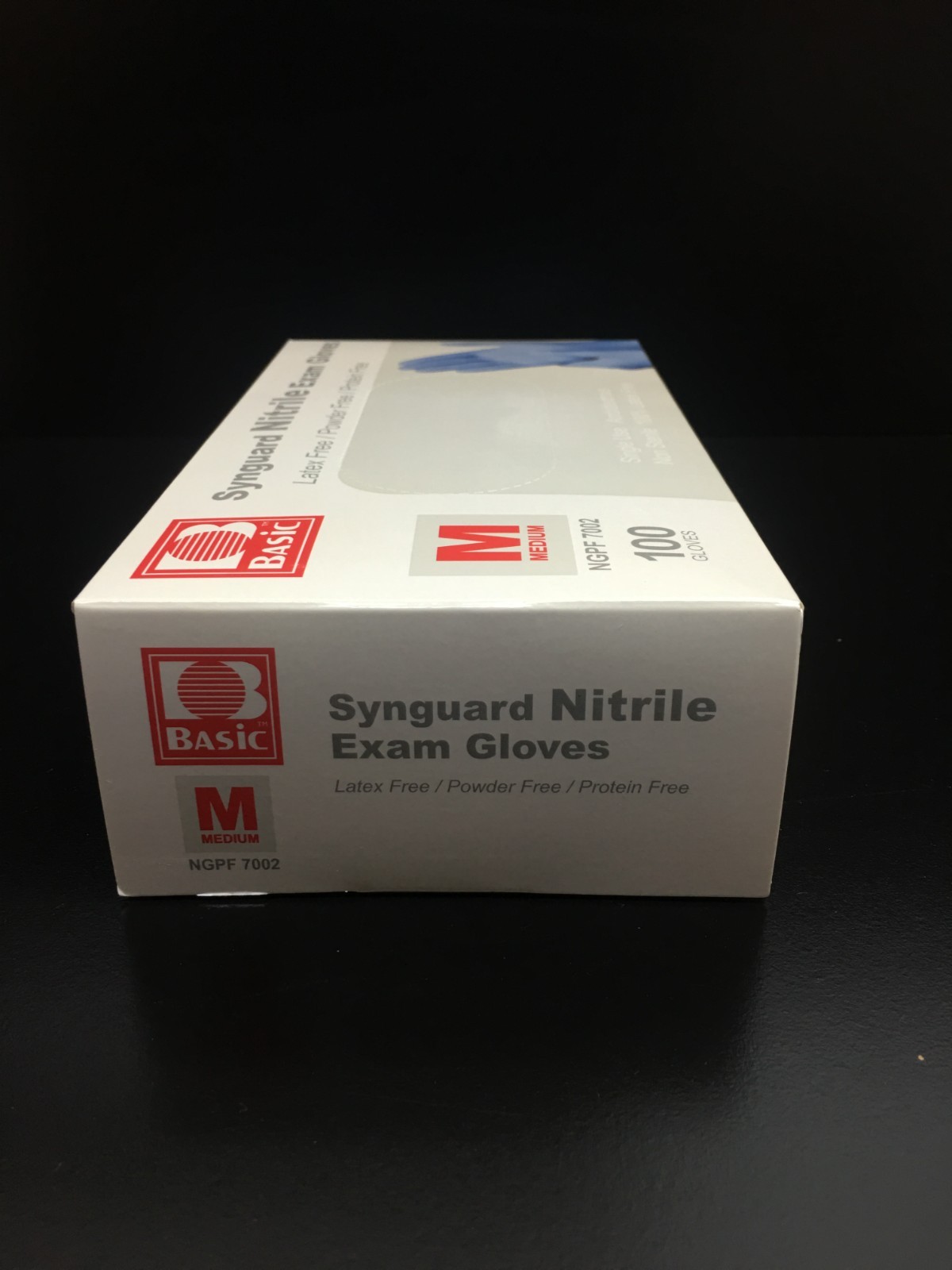 Basic Synguard Cat No NGPF 7002 Nitrile Examination Gloves Size M Lot 7 PKS