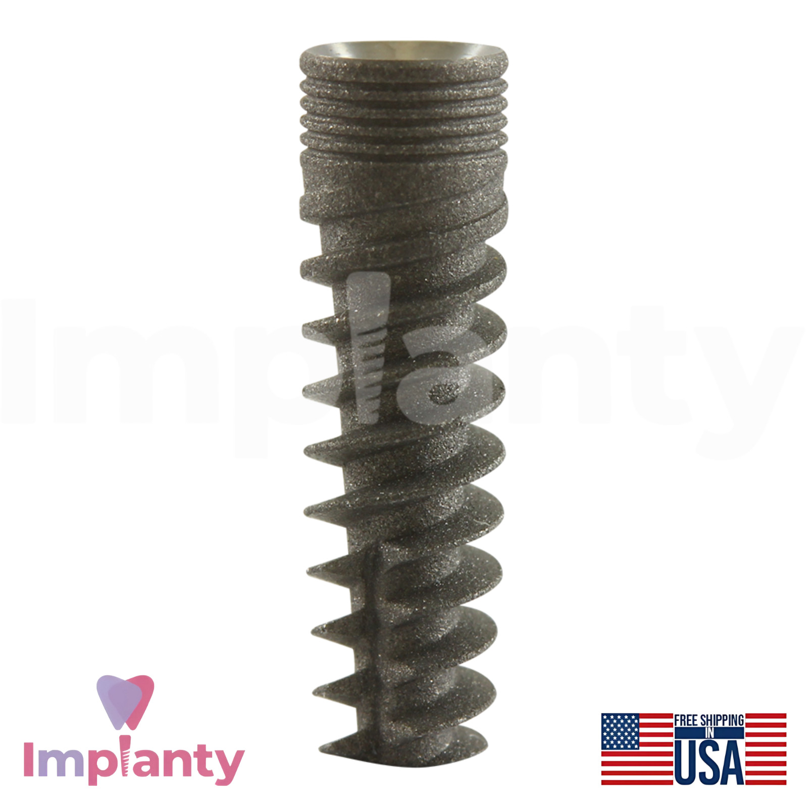 10x GDT RBM Spiral Dental Fixture Int Hex Hex 2.42mm Slim Platform 2.0mm Sterile