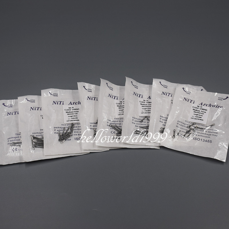 30 Packs Dental Orthodontic Closed Coil Spring 0.012″ Medium Force Niti 10pcs/pk