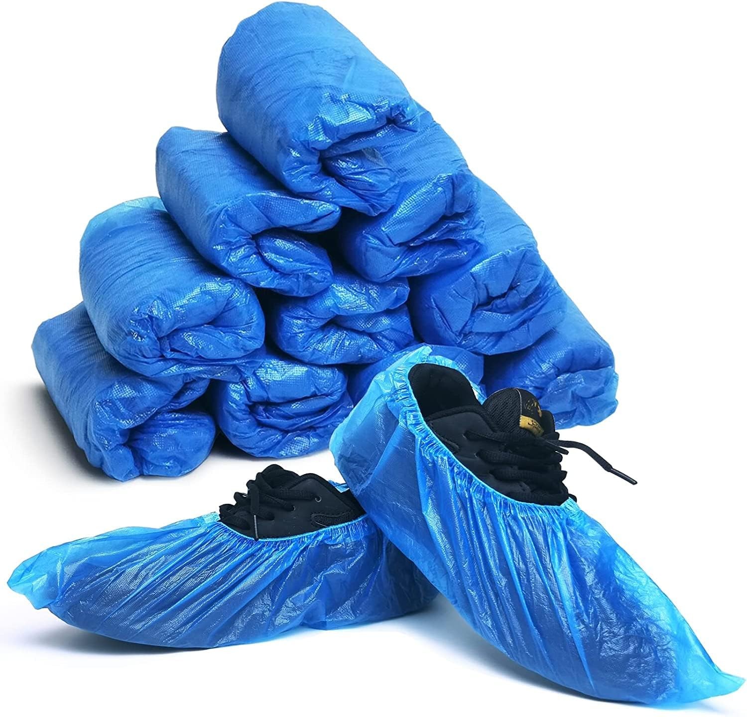 Disposable Shoe Cover Durable Waterproof Booties Indoor Protective 100 Pack Blue