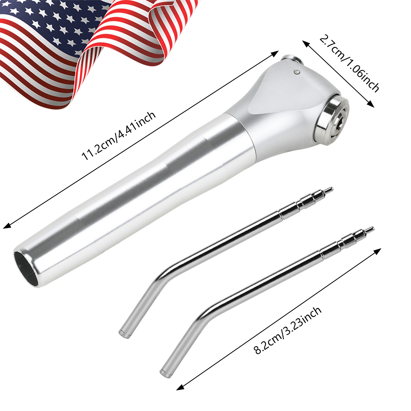 Dental Air Water Spray Triple Syringe Solid Alloy /Plastic Nozzles/Tips/Tubes US