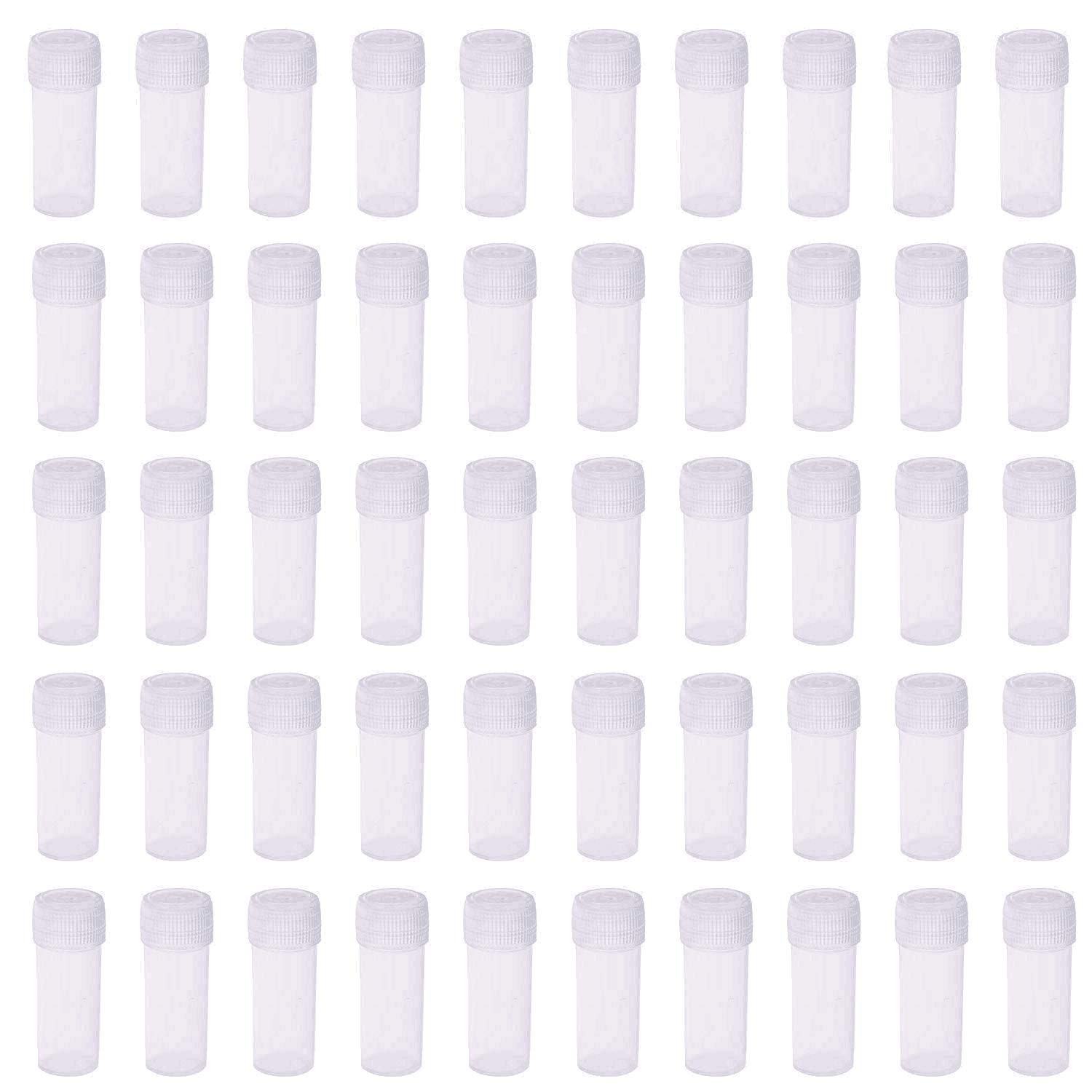 5ml Plastic Test Tubes Small Bottle Vial Storage Vial Storage Container for Lab