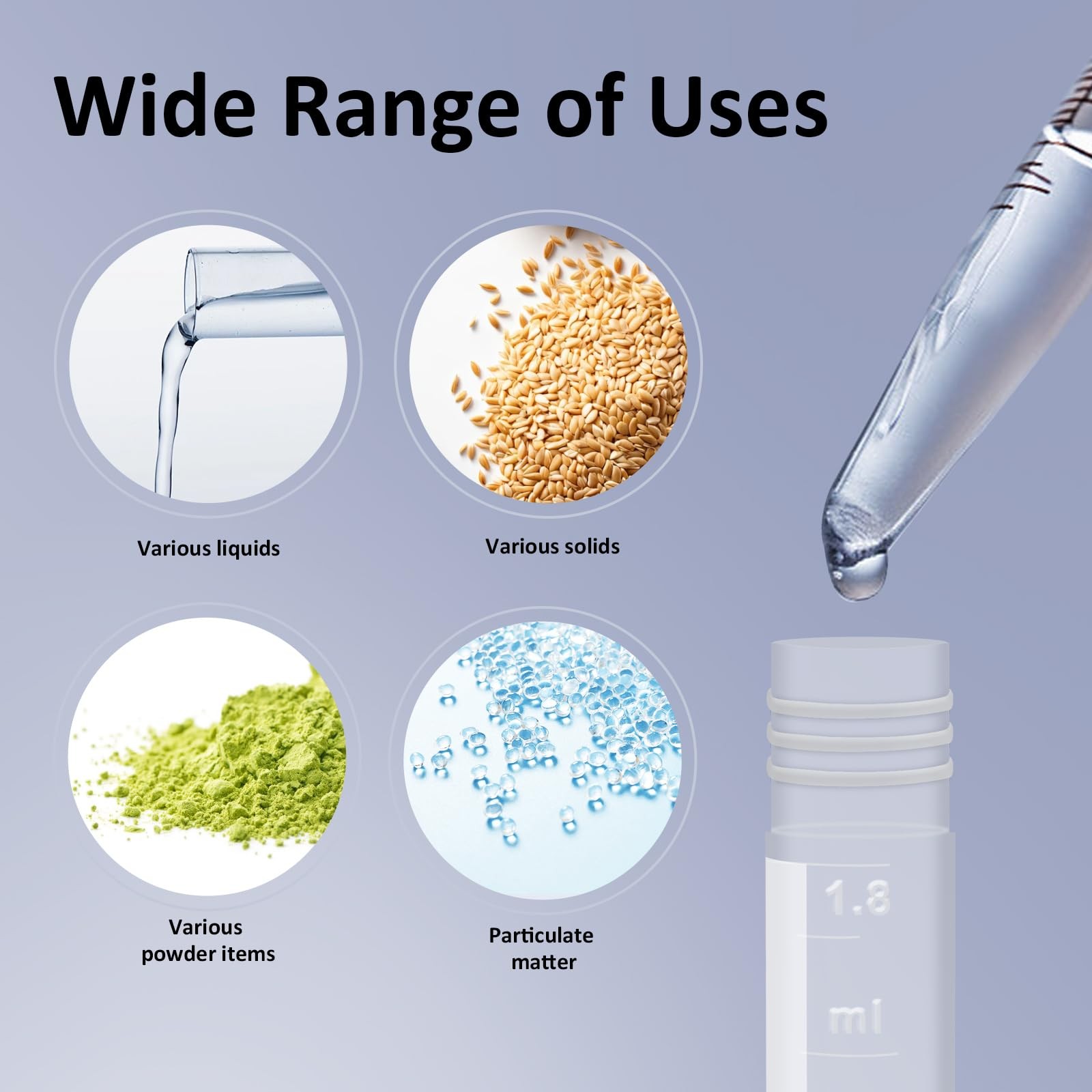2ml Small Plastic Vials Leak Proof Caps, Cryogenic Sample Self Stand 50 PCS