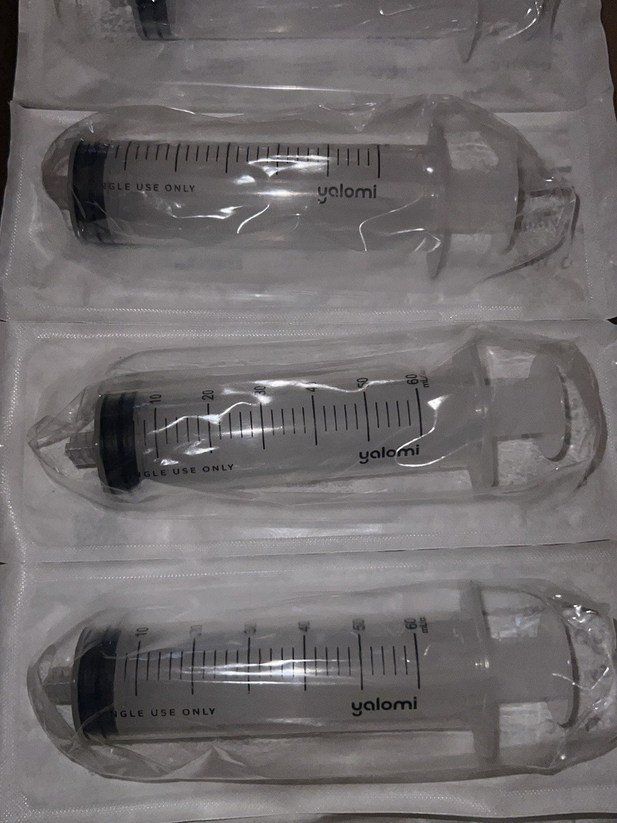 25 x 60mL Luer Lock Disposable Syringes Individually Sealed Lab Industrial Use