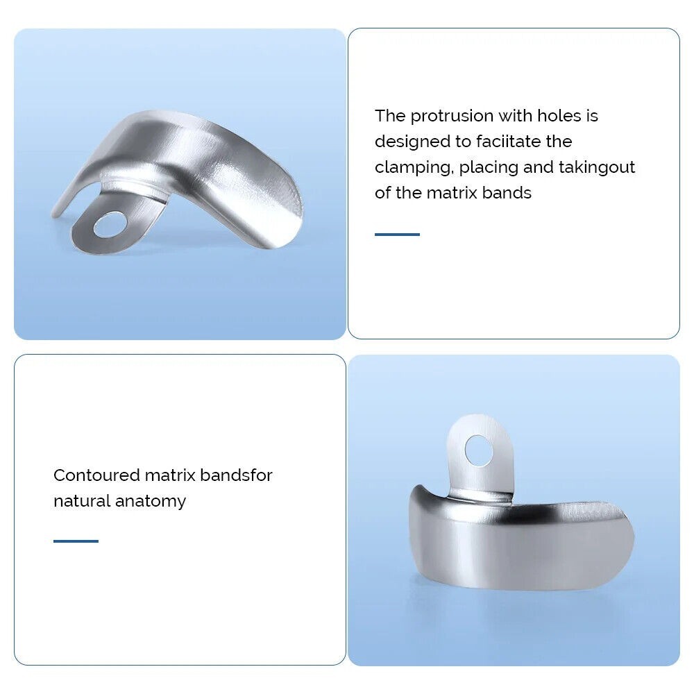 Dental Matrix Bands Sectional Matrices Contoured Refill 3D Holes Fit Garrison