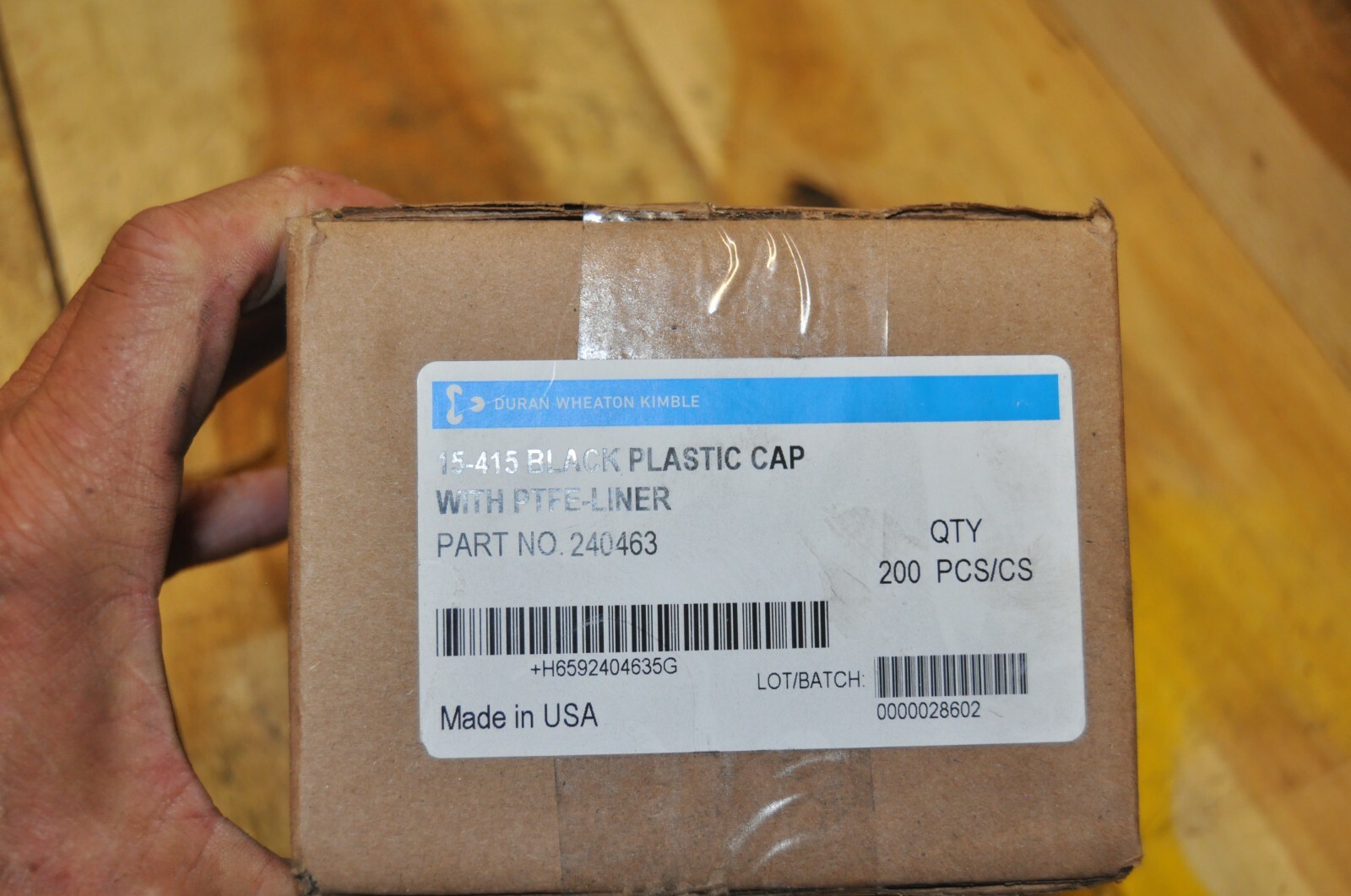 Duran Wheaton Kimble 240643 PHENOLIC CAP 15-415 PTFE LINER CASE OF 200