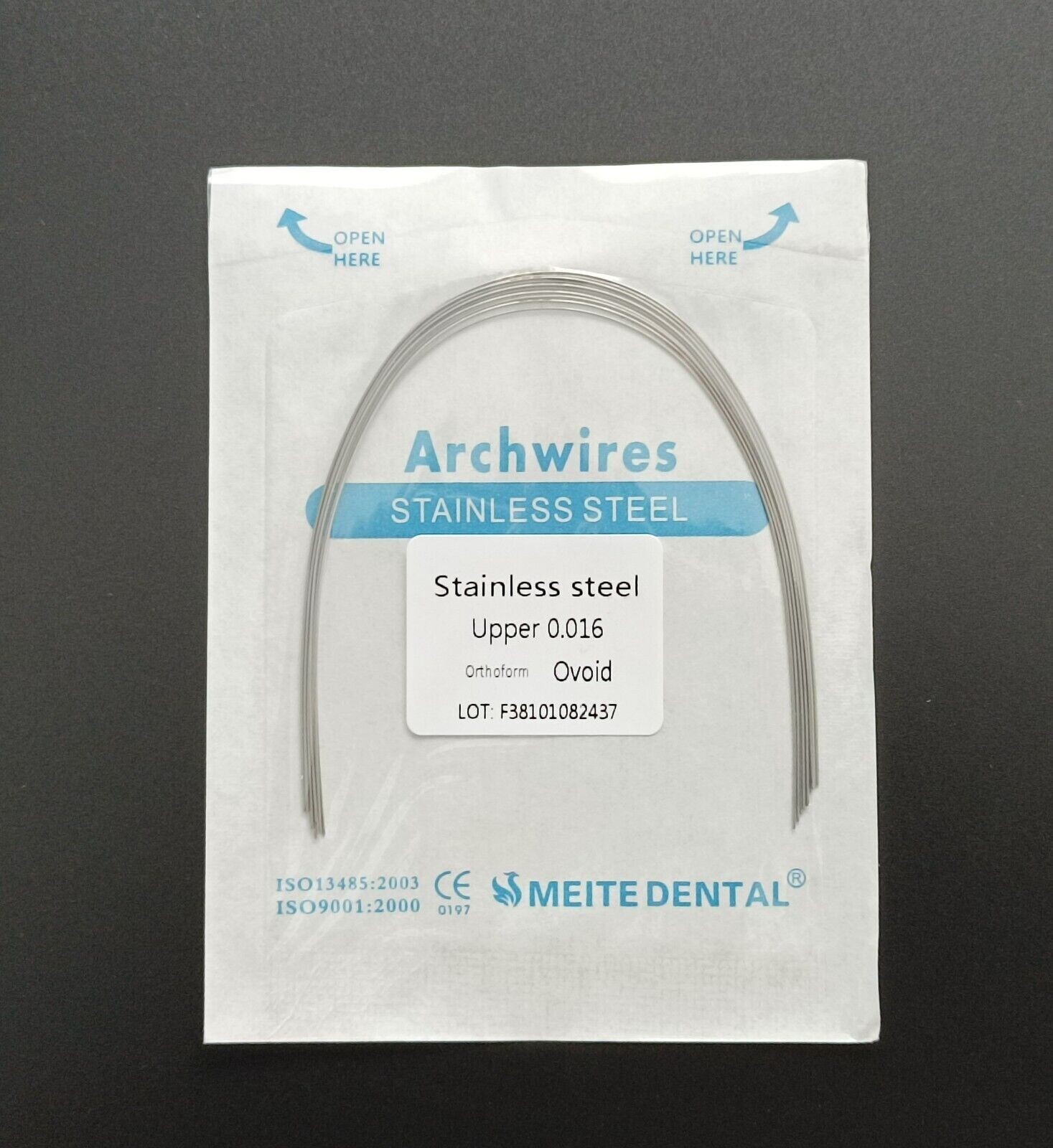 Dental Orthodontic Stainless Steel Arch Wires Round Wires Ovoid Form Arcos