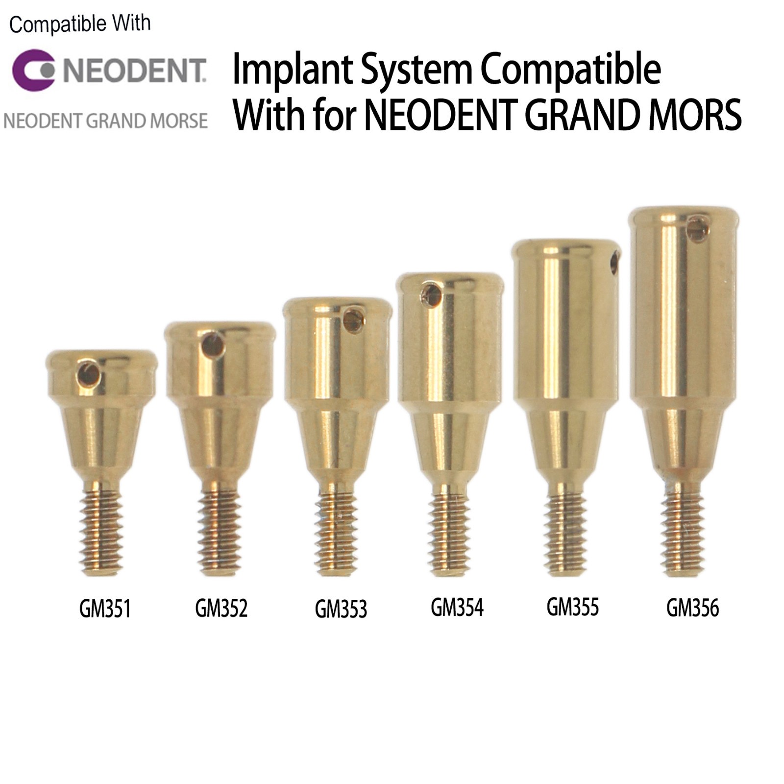 Overdenture Abutment Removable Anchor for NEODENT GRAND MORSE GM 1.0mm-6.0 GH