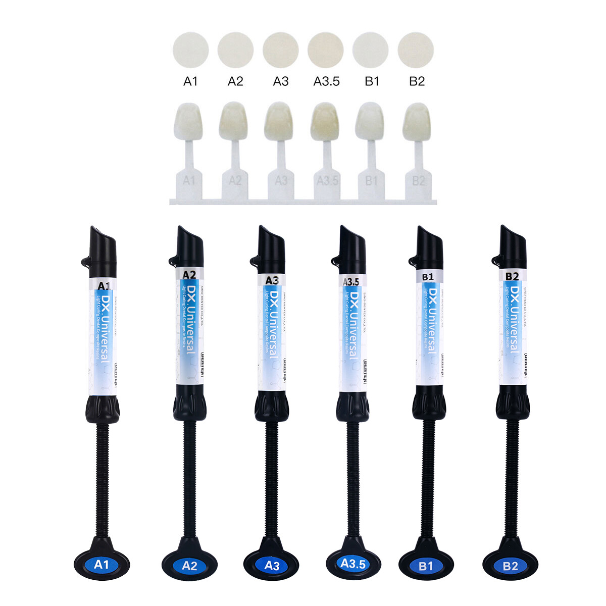 Dentex Dental Universal Composite Light Cure Resin A1/A2/A3/A3.5/B1/B2 Shade