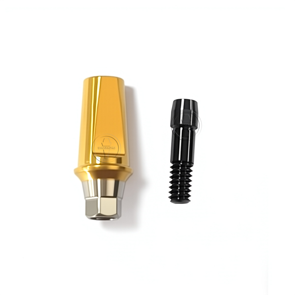 1 pcs Dental Titanium Cemented straight abutment fits to Oss tem Mini Regular