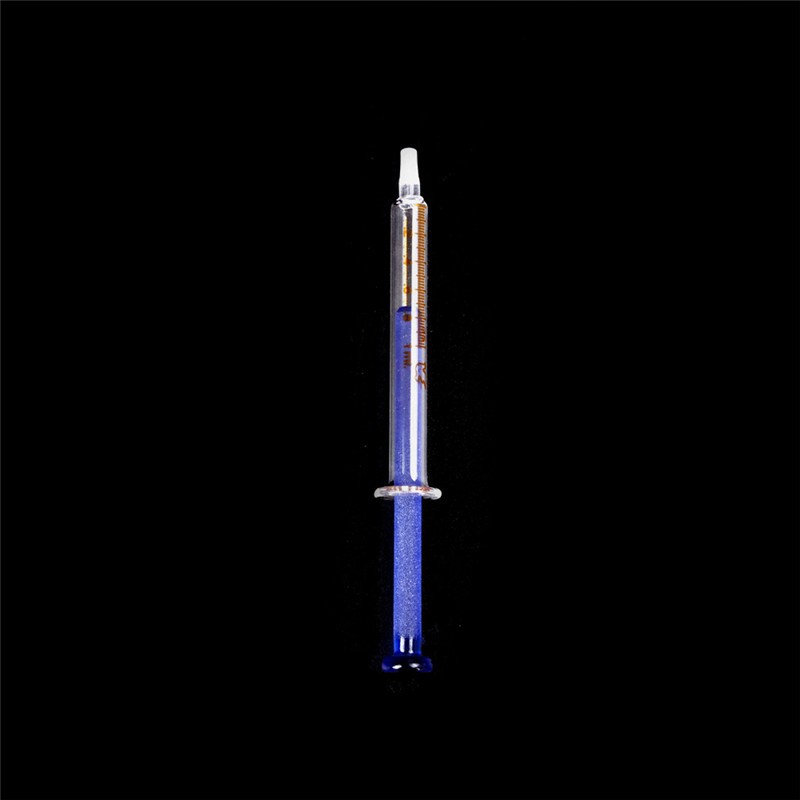 1mL Blue Glass Syringes Sampler Injector Lab Glassware Tool Gift High Qua.Q6