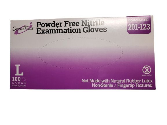 Blue Nitrile Examination Gloves, Small, Medium, Large, or XL – 100 Count✔