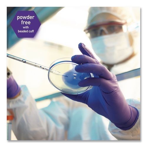 Kimtech PURPLE NITRILE Exam Gloves, Medium, 6 mil Thick, 9.5″ Long, 100/Box
