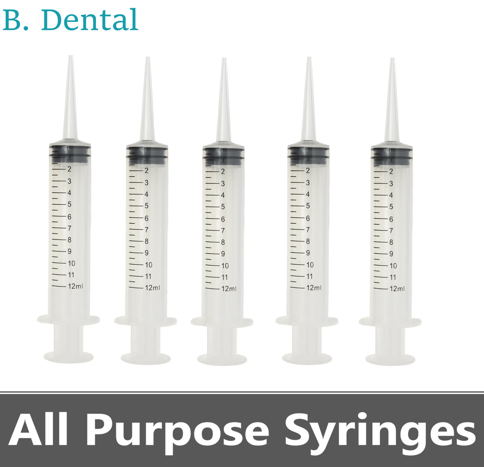 12cc Syringes Monoject Style, Transfer Syringes, Disposable, (No Needle), 5/Pk
