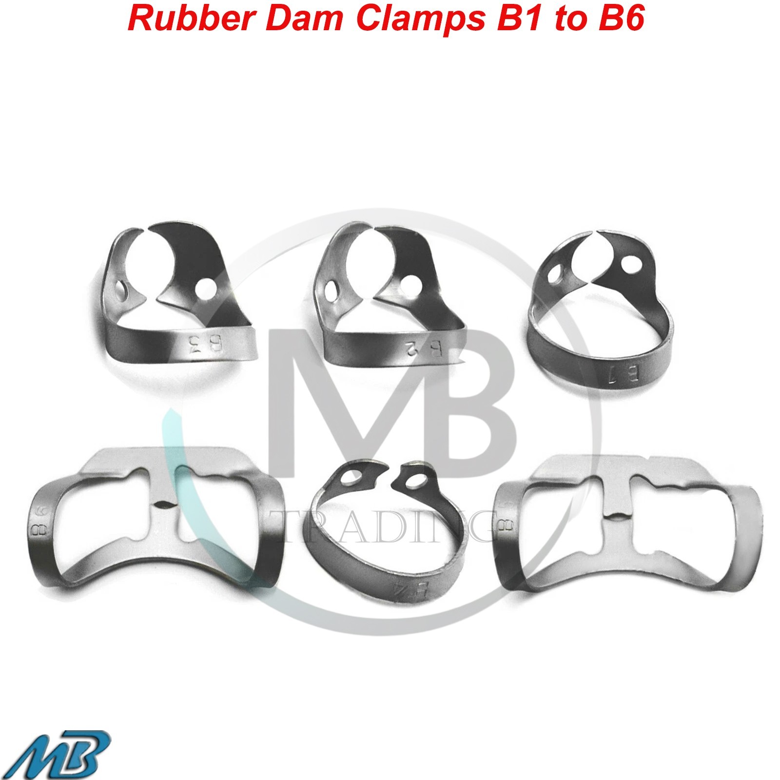 Universal Rubber Dam Brinker Clamps Upper Lower B1,B2,B3,B4,B5,B6 Dental Tools
