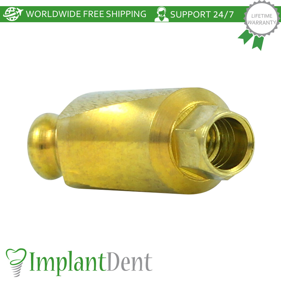 1x Dental Angulated 18° Loc-Low Attachment Set Int Hex 2.42mm