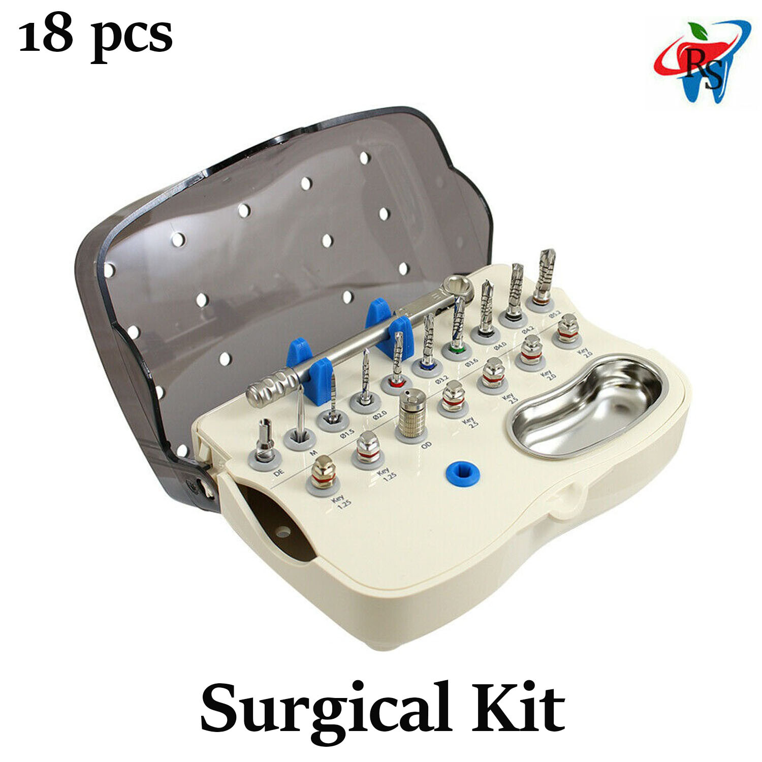 Dental Surgical Drills Kit Implant Abutment Universal Instruments Tools 18pcs