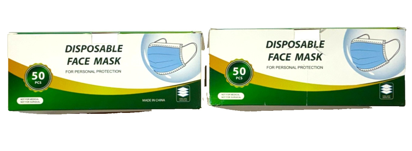 100 Inspire Disposable Face Mask Three Layer Personal Protection Face Mask