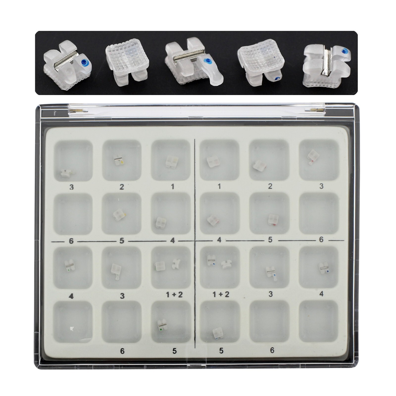 Orthodontic Metal Slot Ceramic Bracket Aesthetic MBT 022 3W/H 5-5 3M Clarity