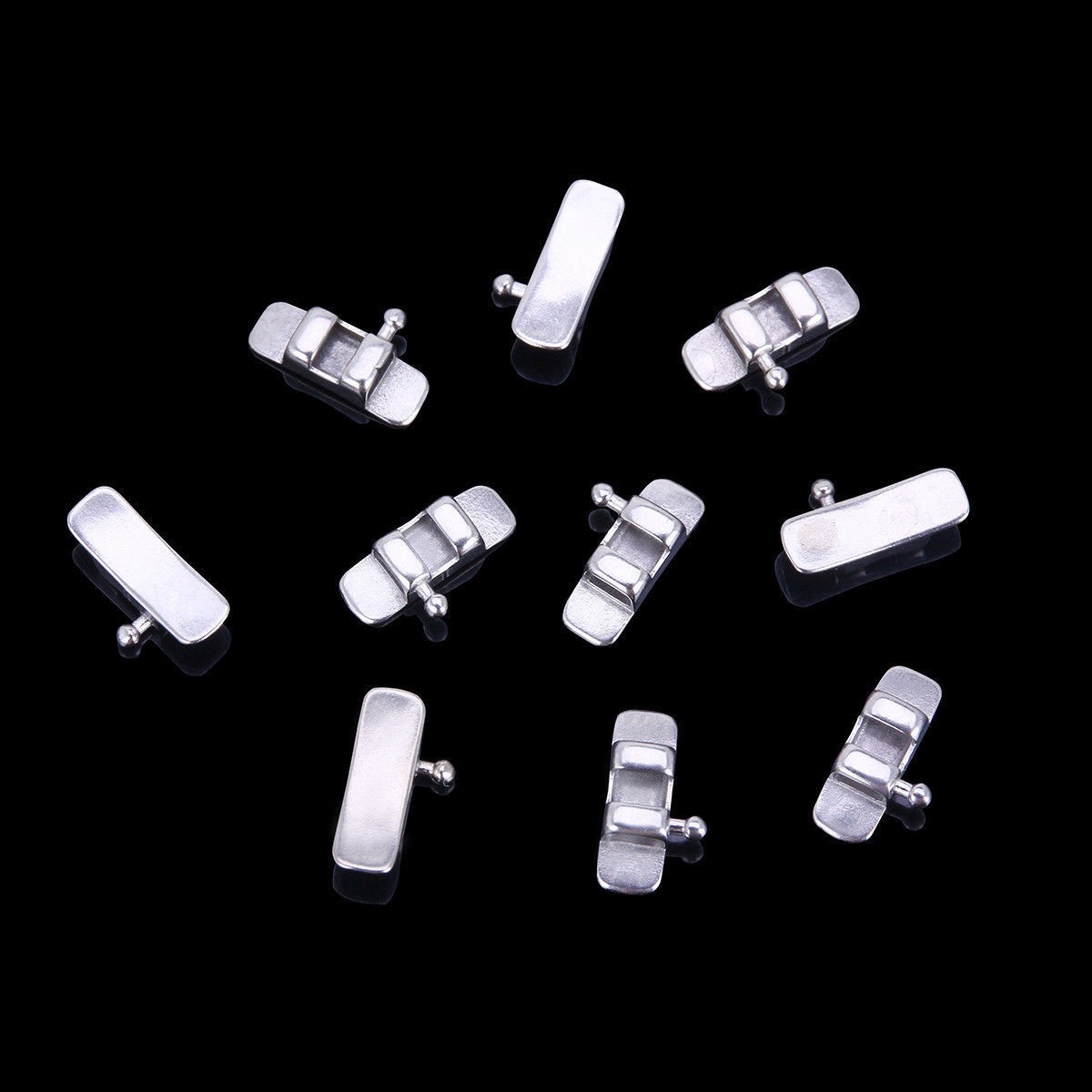 10 Pcs/Pack Dental Ortho Stainless Steel Lingual Sheath Left / Right/ No Hook