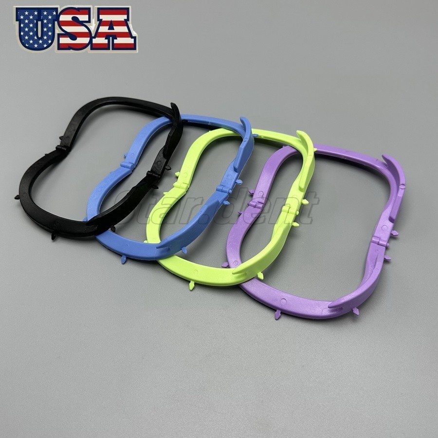 Dental Foldable Frame Plastic Rubber Dam Sheets Bracket for Dental Operation MIX