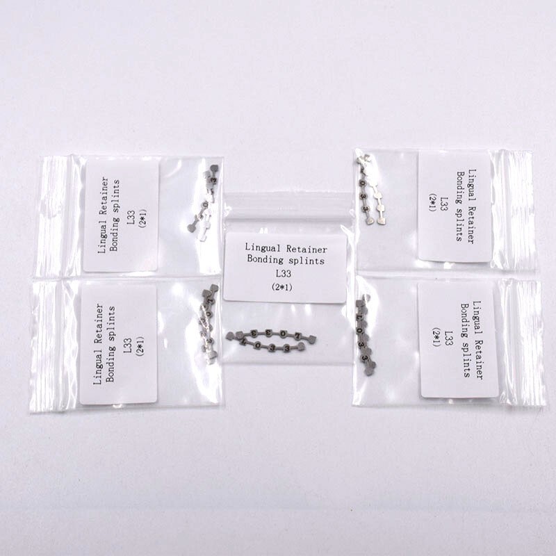 2 Pcs/Pack Dental Orthodontic Lingual Retainer Splits Wire Mesh Base Backing #33