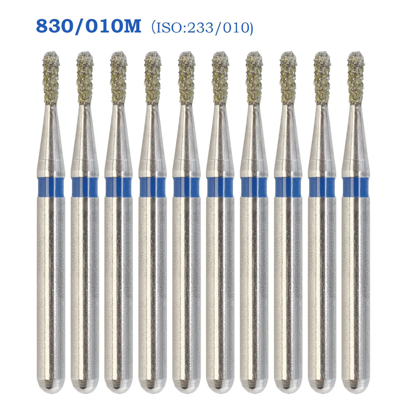 Dental Diamond Burs Medium Grit Pear Shape FG 830-010M for High Speed Handpiece