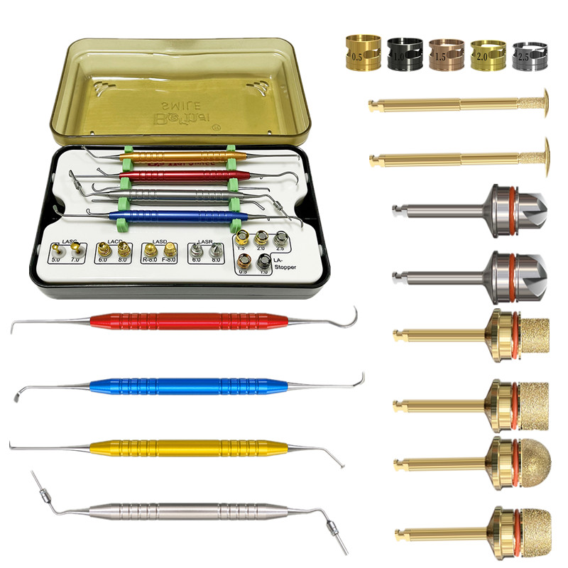 Dental Sinus Lift Kit Implant Sinus Curette Lateral Crestal Drills Stoppers