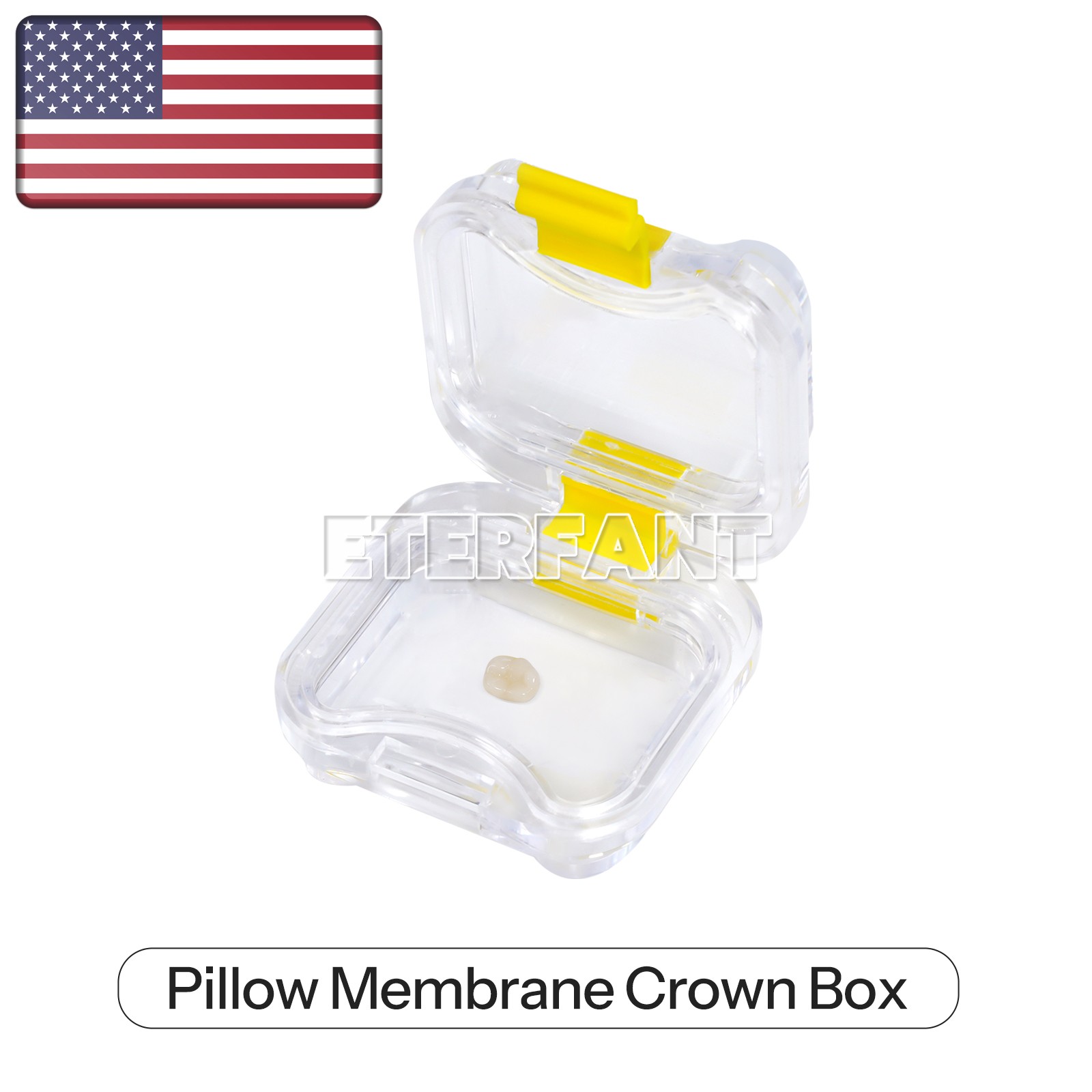 100pcs ETERFANT Dental Crown and Bridge Pillow Box with Latch Storage display