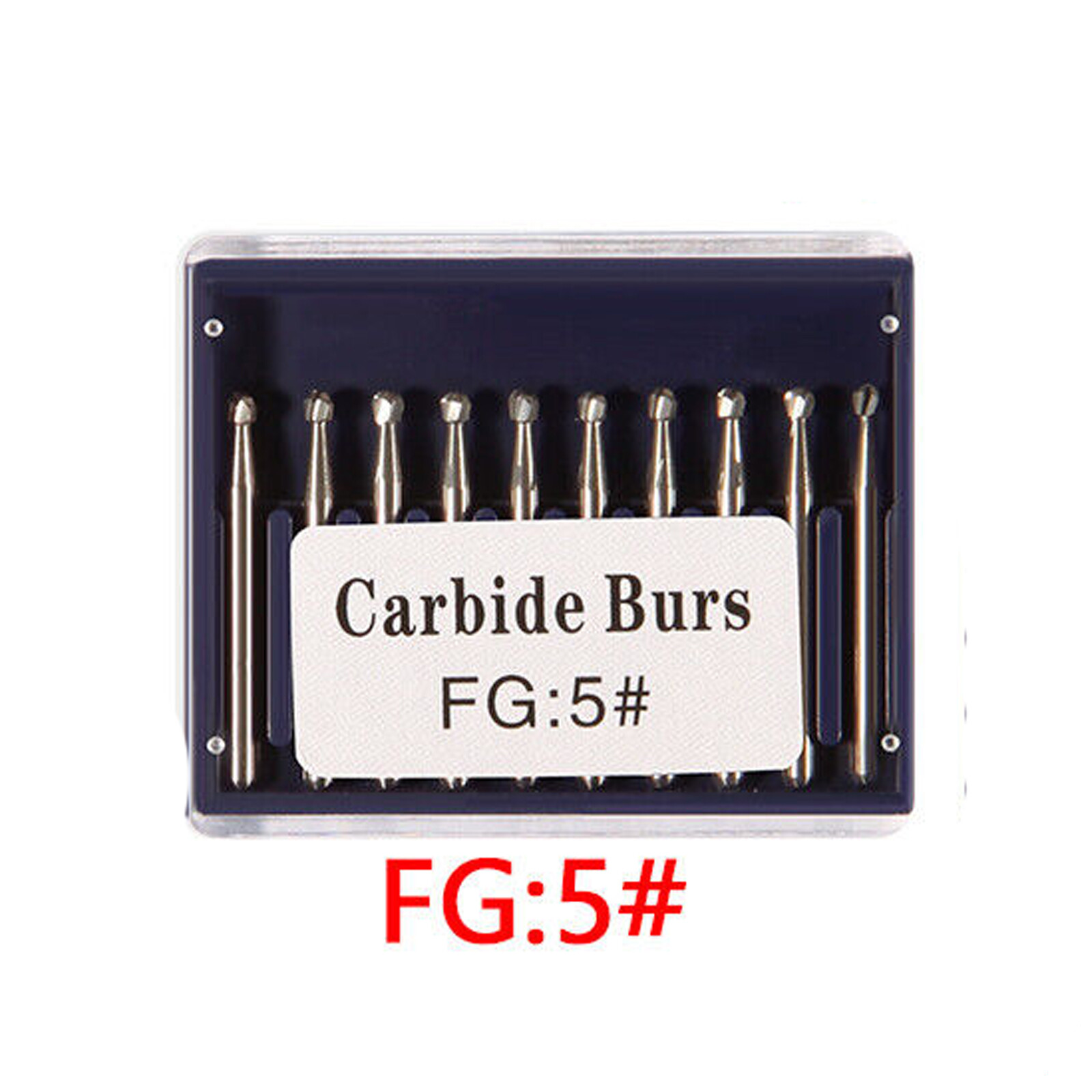 1-10 Box Dental FG HP Tungsten Carbide Burs Round Type For High Speed Handpiece