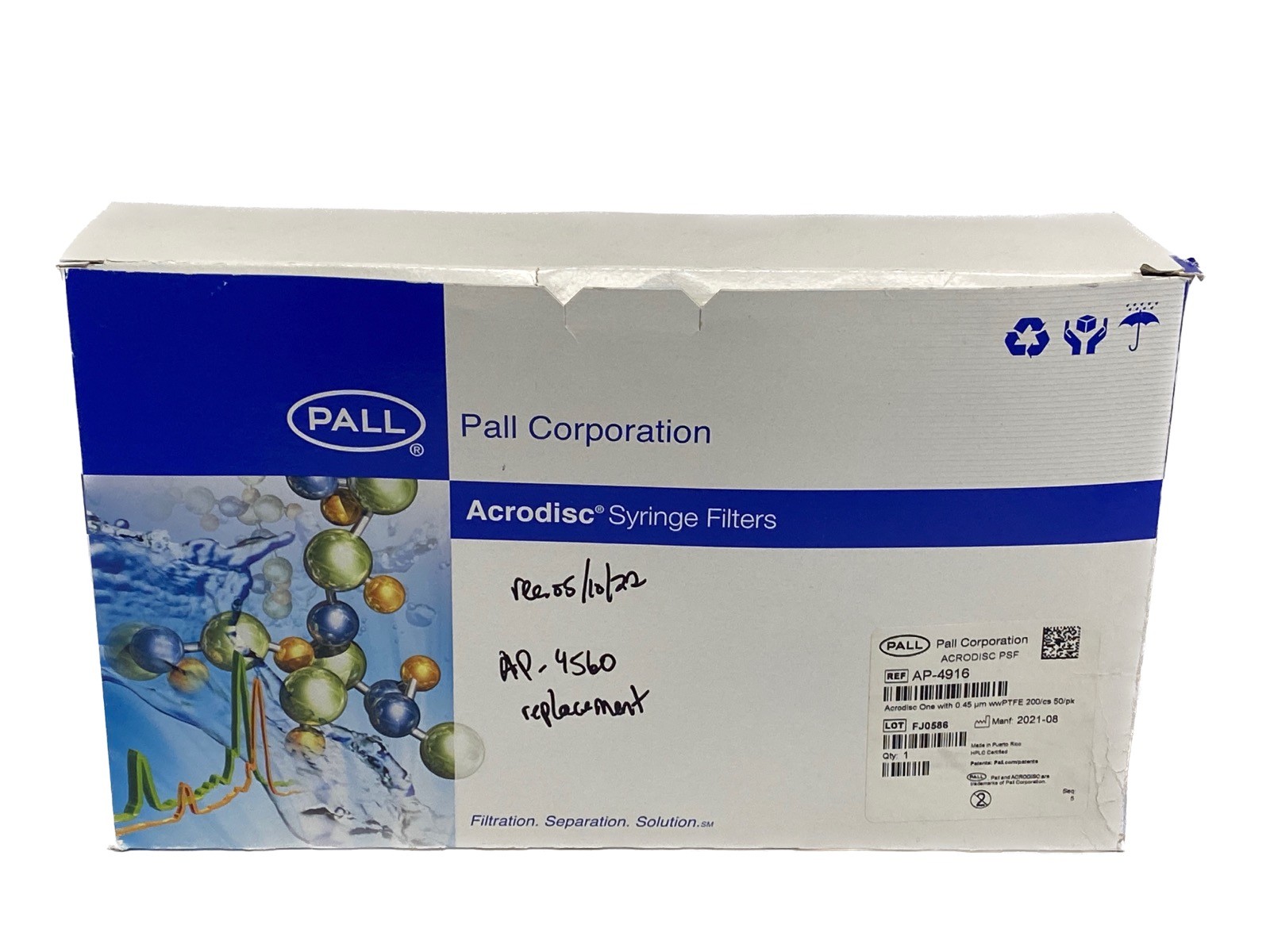 (200) PALL Acrodisc 25mm PSF Syringe Filters 0.45um PTFE Membrane HPLC AP-4916