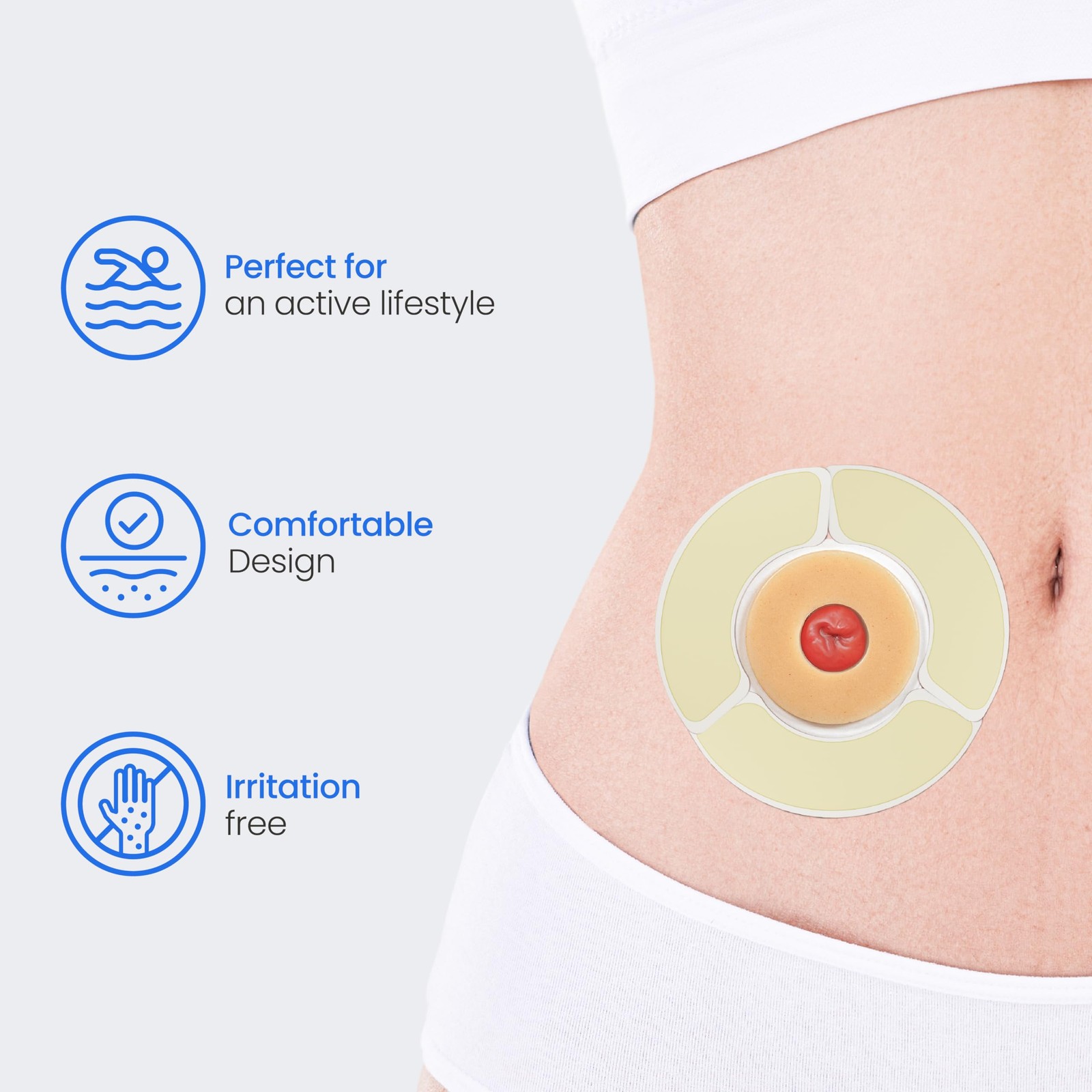 Safe n’ Simple Elastic Hydrocolloid Ostomy Barrier Strips – 1″ x 30, Plain