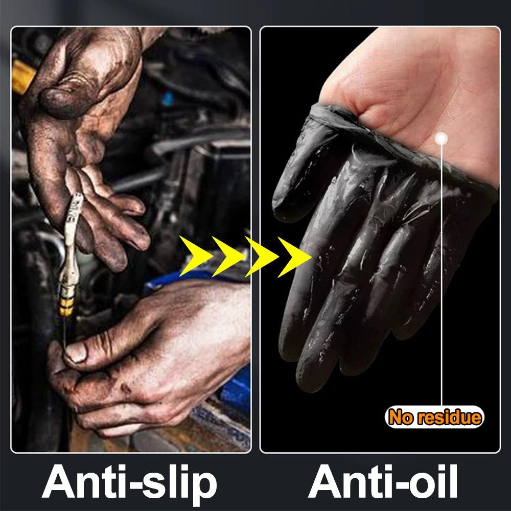 Extra Thick 8mil Nitrile Gloves – Textured, Heavy Duty, Anti-slip, Safe
