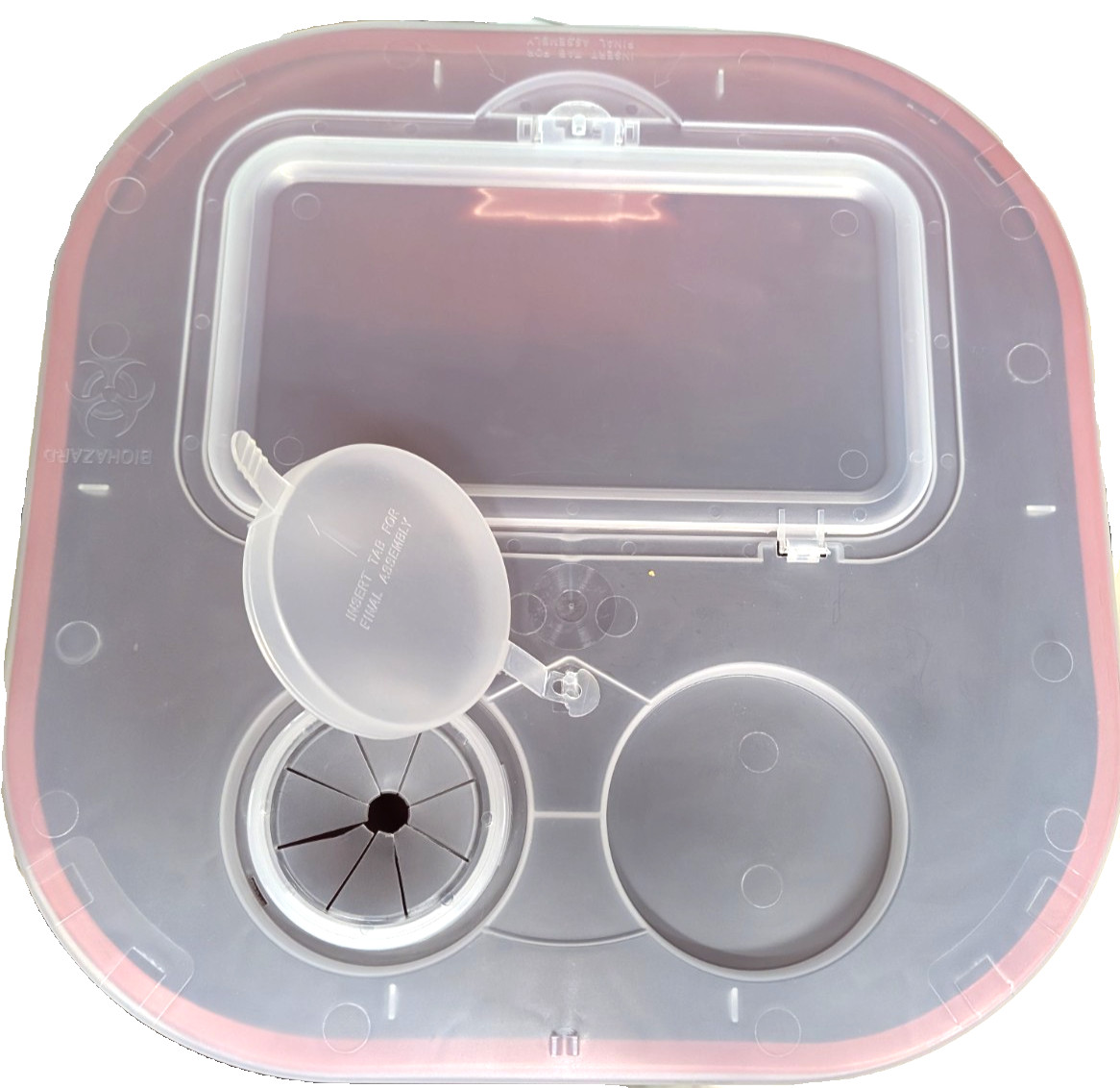 Medegen Medical 8716 Stackable Sharps-Tainers Container w/Lid 16Gal Red Lot of 6