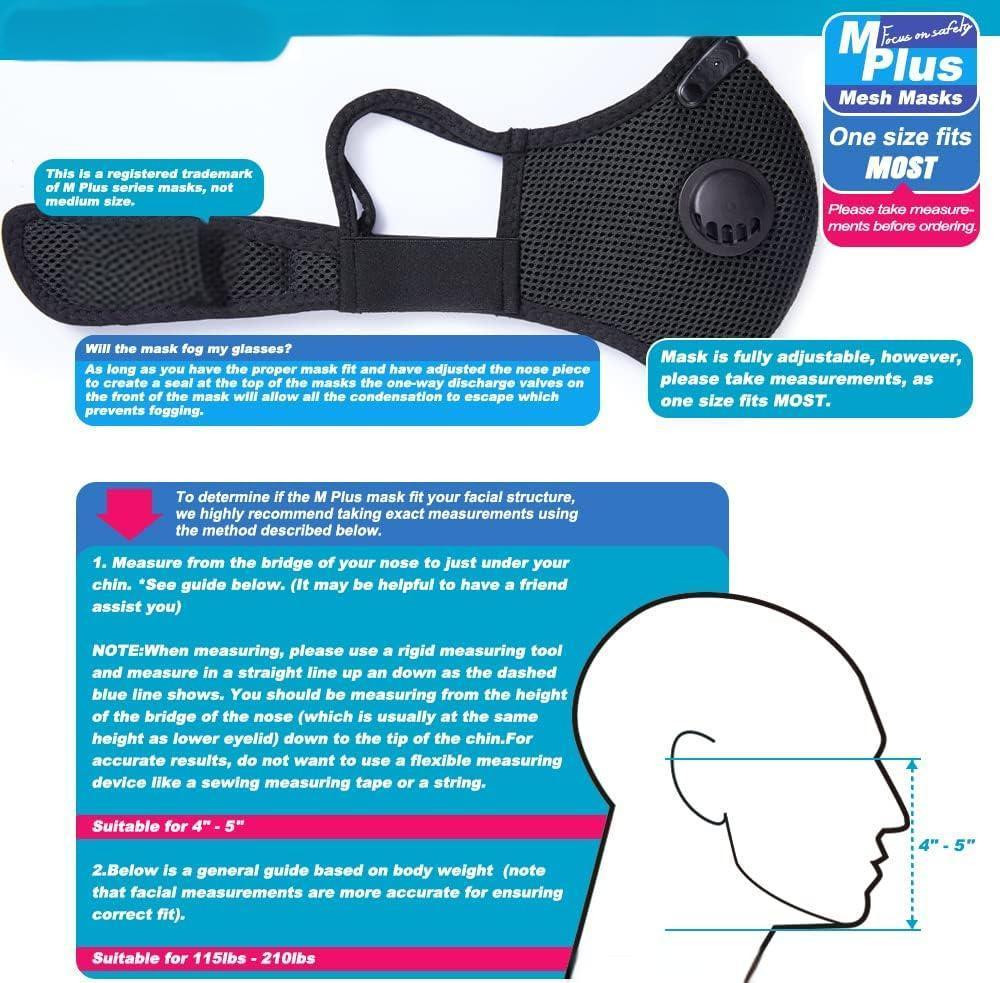 Washable Reusable Facepiece Half Face Shield Respirator Dust Mask With Filters