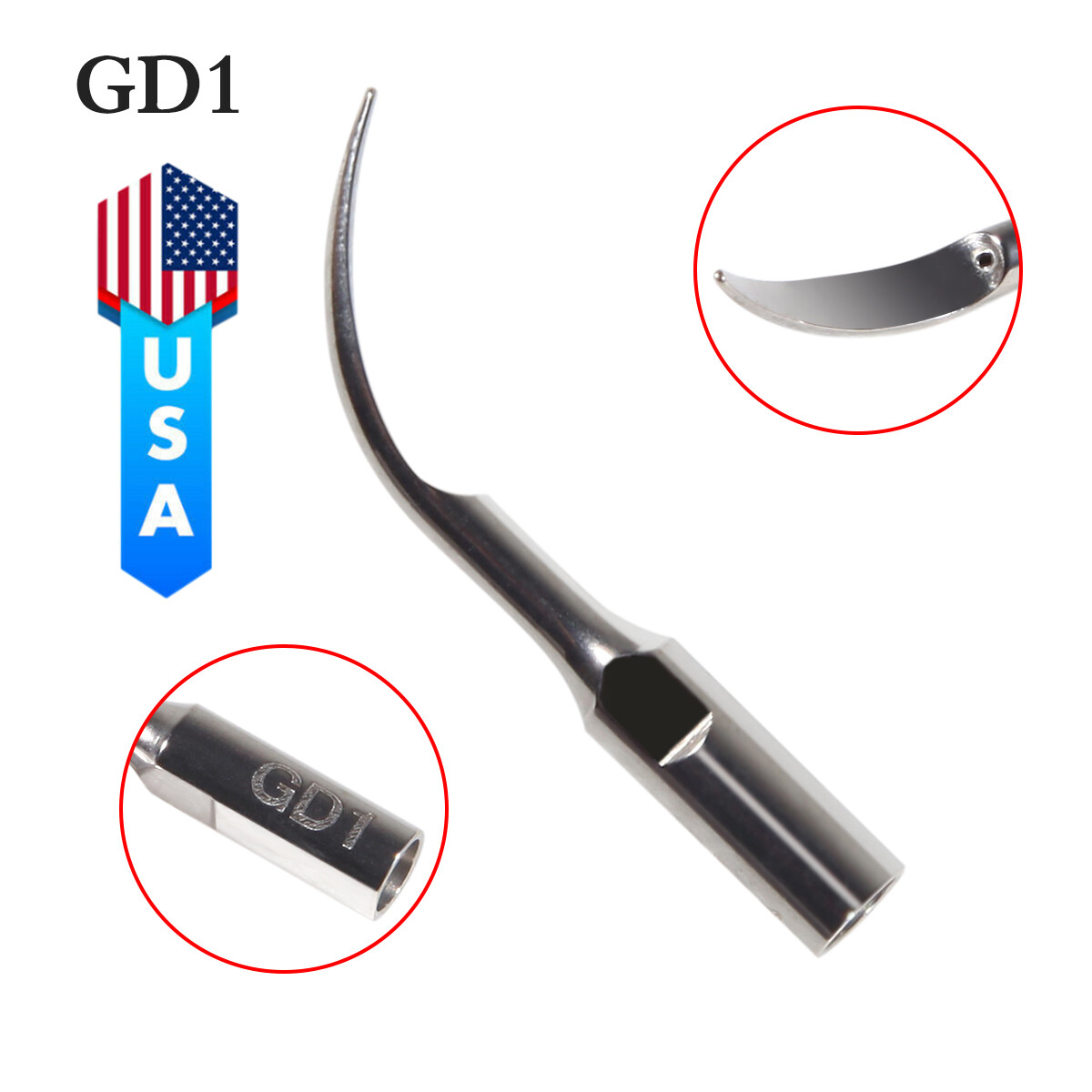 0.99 !! GD1 Dental Ultrasonic Piezo Scaler Scaling Tip Fit DTE SATELEC Handpiece