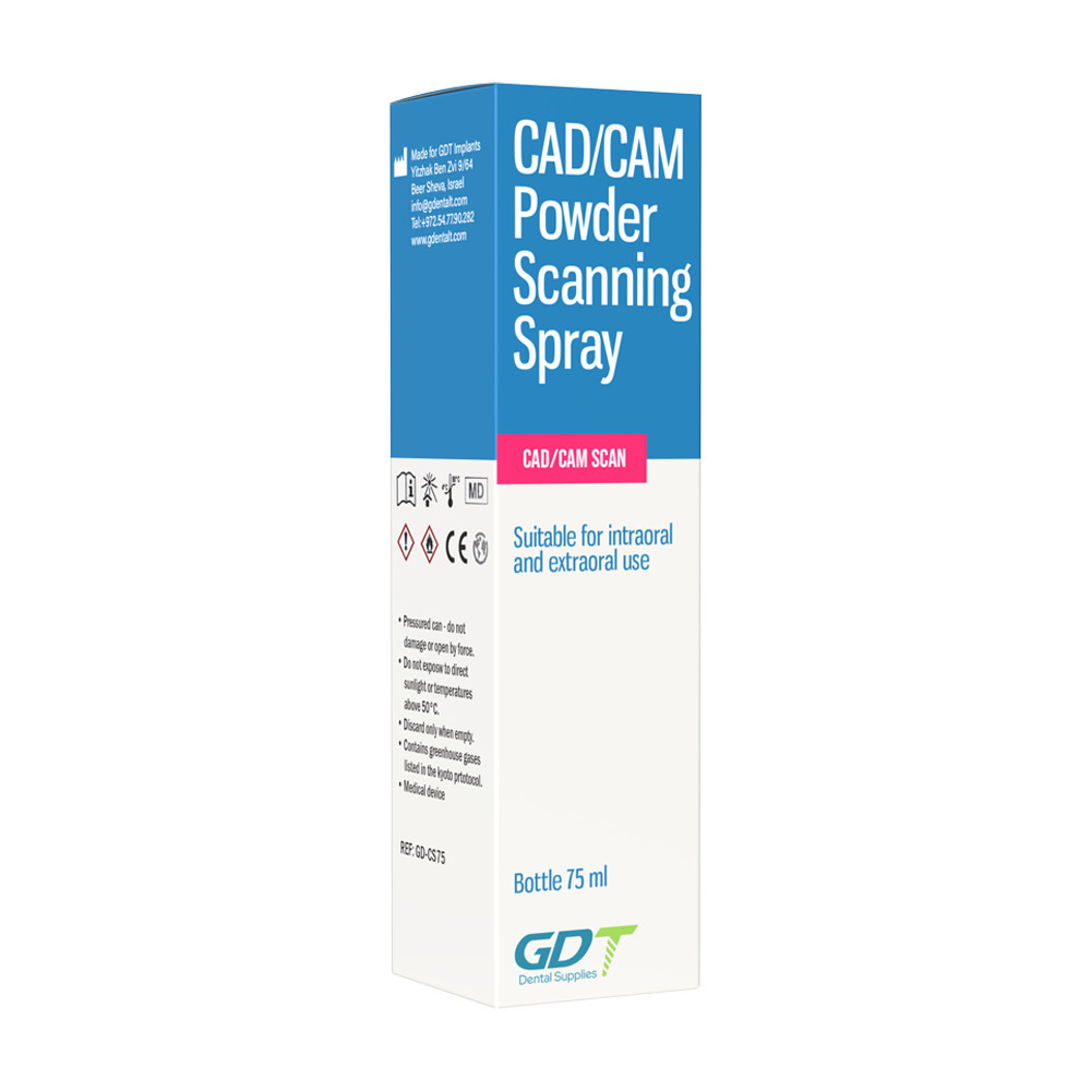 1x Dental CAD/CAM Scanning Spray 75ml Anti Reflective Digital Scan Powder