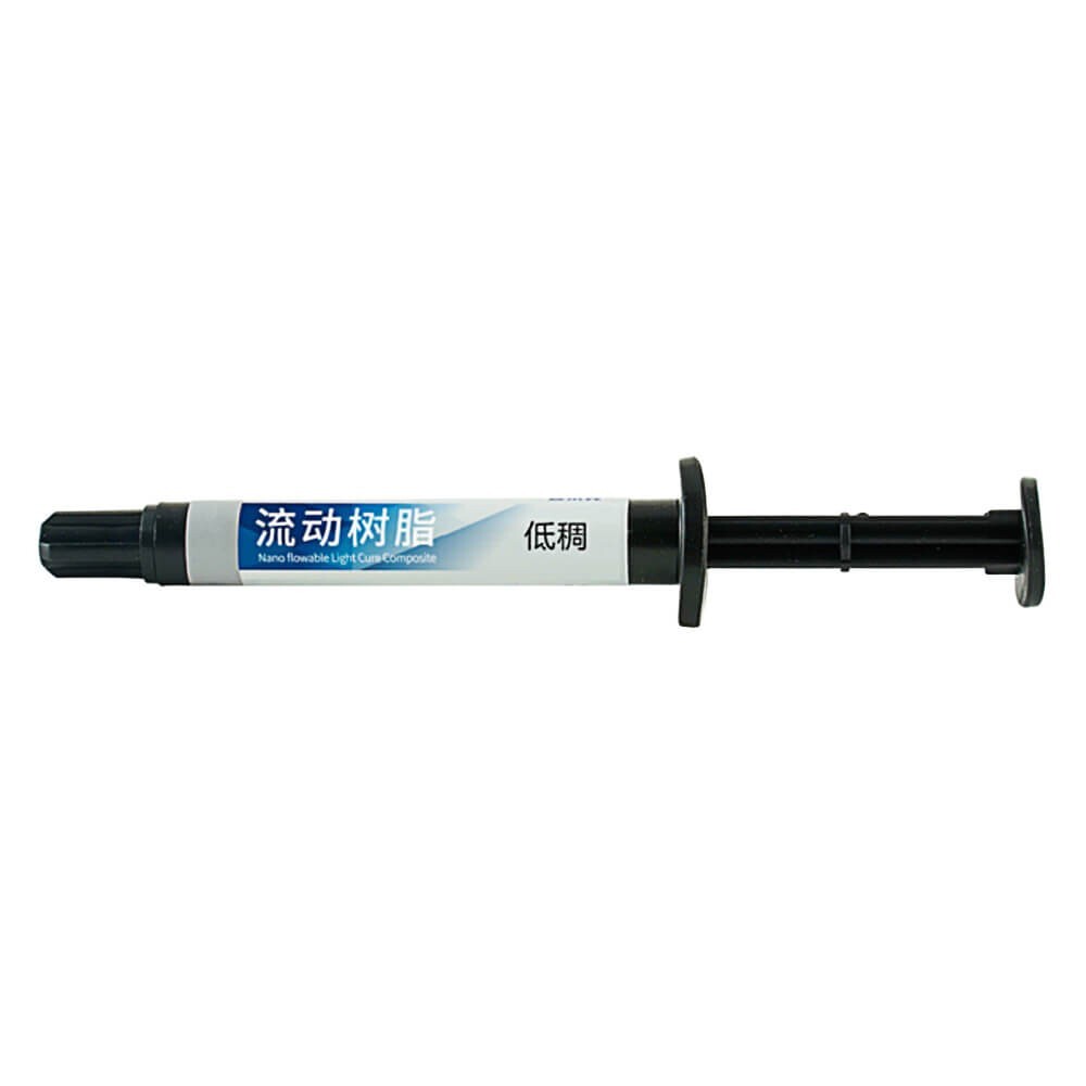 1×Dental 3g/Syringe Light curing Composite Flowable Resins High Flow 4 shades A2