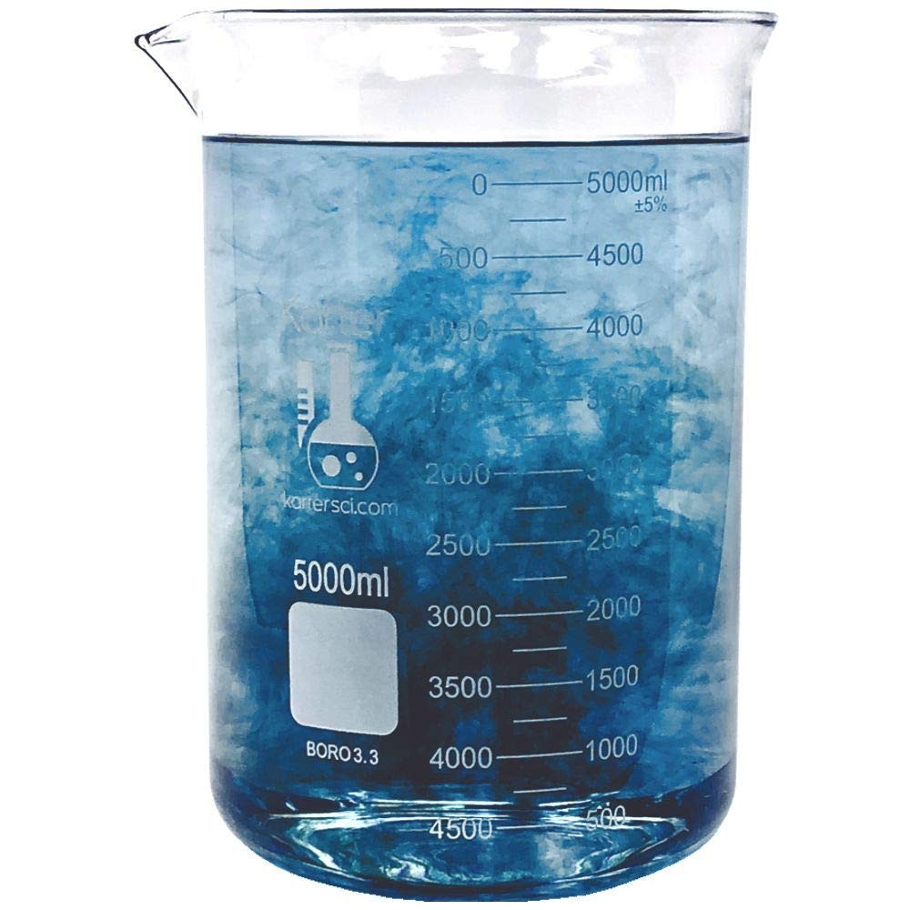 5000ml Beaker with Double Scale, Borosilicate Glass