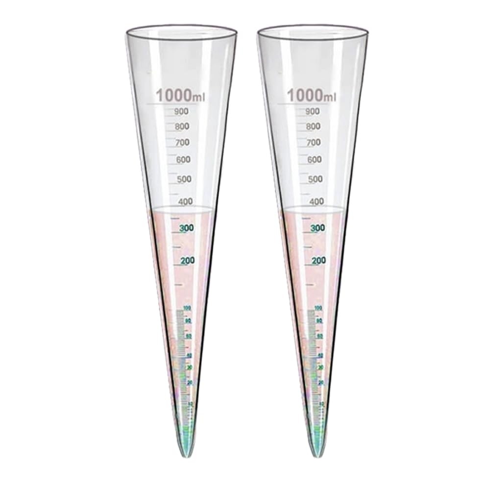 MANIKARN 1000 ml Imhoff Cone – Set of 2 Piece | for 1000 ML, Transparent
