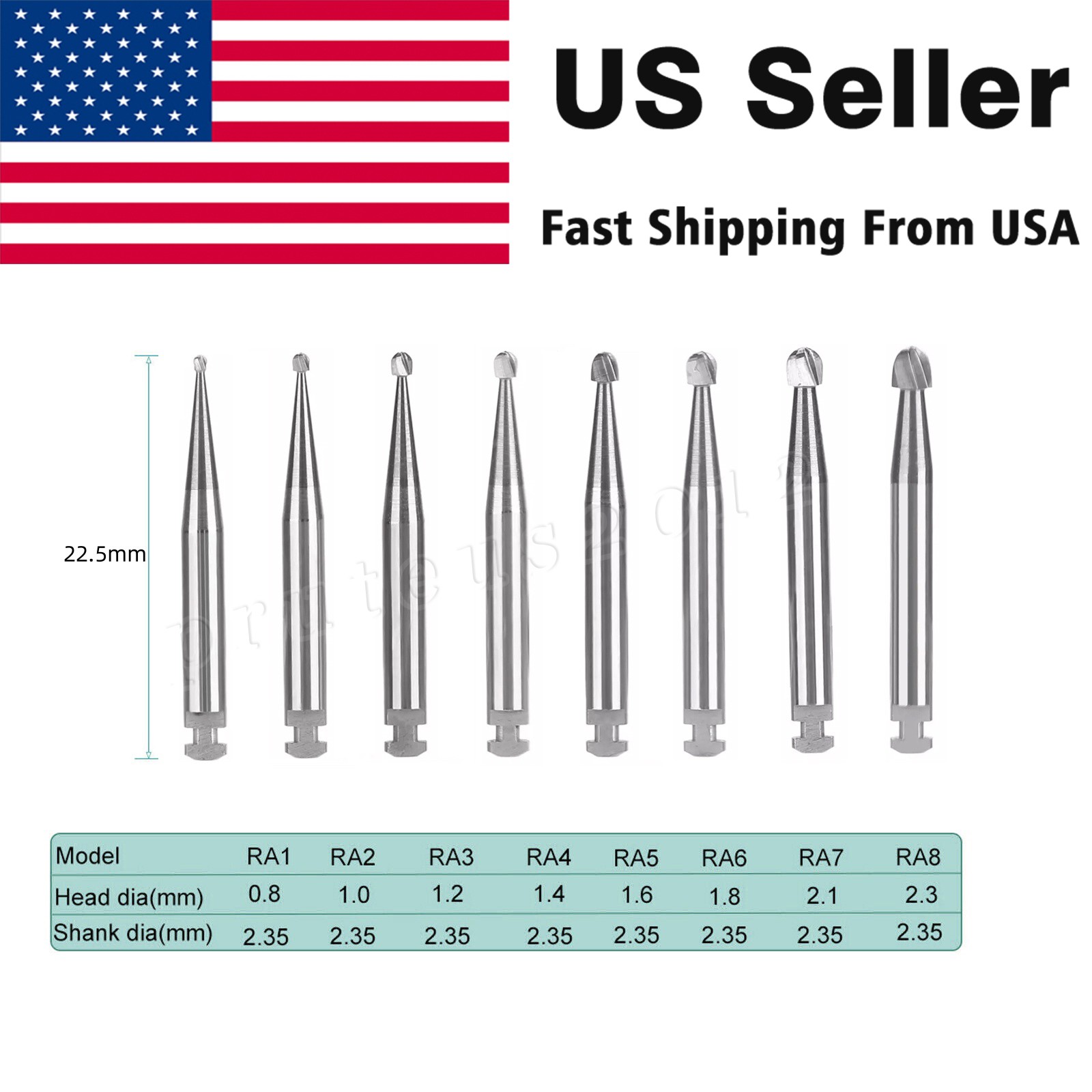 Dental Carbide Burs FG & RA for High & Low Speed (Choose Qty)