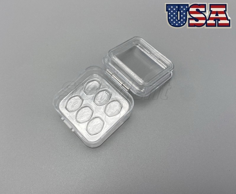 10pcs Denture Storage Box Dental Crown Box With Transparent Flexible Film Case
