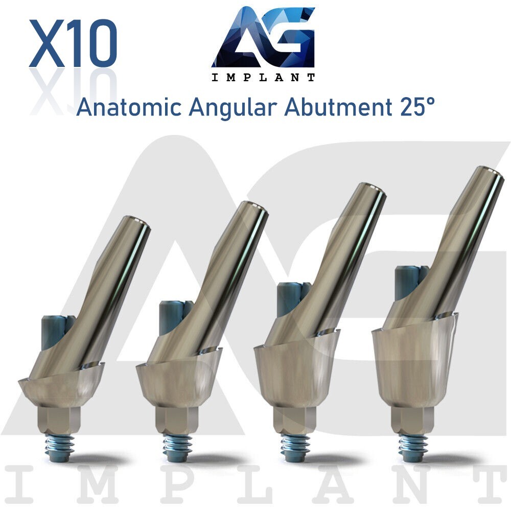 10 Anatomic Angular Prosthetic System 25° Aesthetic Titanium Hexagon 2.42mm
