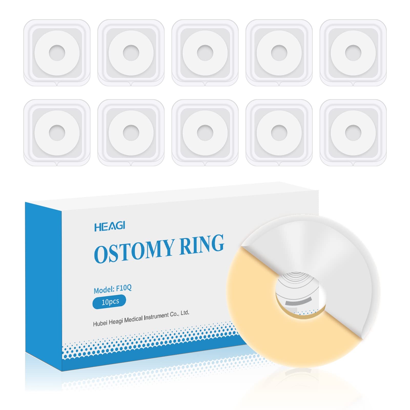 10PCS Ostomy Barrier Rings, One Size, 4mm Rings